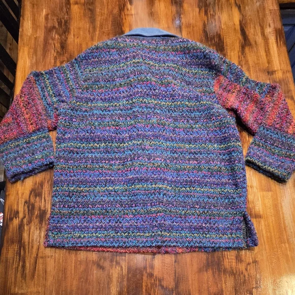 Koret City Blues vintage woven patchwork jacket sz women's Large - Picture 6 of 6